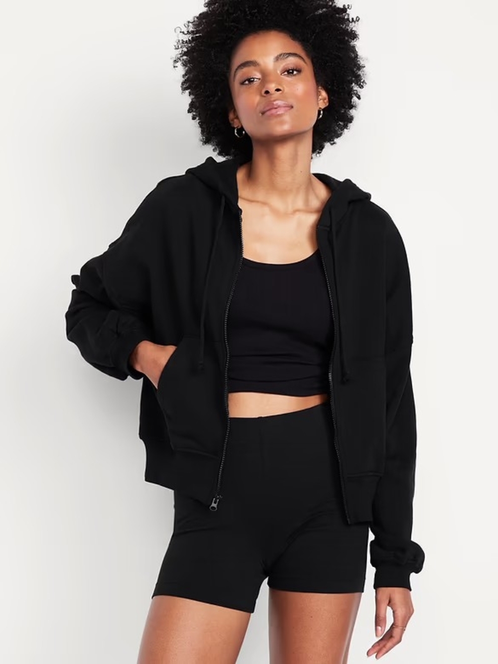 NWT Old Navy SoComfy Fleece Full Zip Hoodie + Extra High Waisted Wide-Leg Pants - Picture 3 of 16